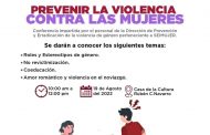 Impartirán la conferencia “prevenir la violencia contra las mujeres” en Tangancícuaro