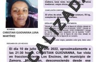 Localiza FGE a Christian Guiovanna L., quien fue reportada como desaparecida en Zamora