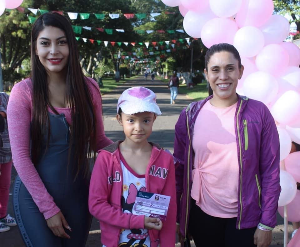 Realizan con éxito “camina, trota, corre contra el cáncer de mama en Jacona