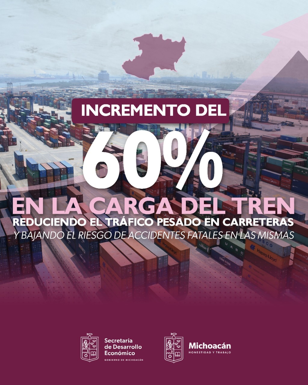 *Incrementa 60% transporte de carga por tren, tras casi 400 días sin tomas en las vías en Michoacán*