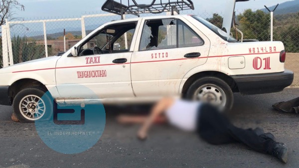 Taxista es ejecutado de un balazo en la cabeza, en Tangancícuaro