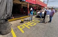 Arrancan balizamiento de áreas del comercio informal alrededor del Mercado Hidalgo