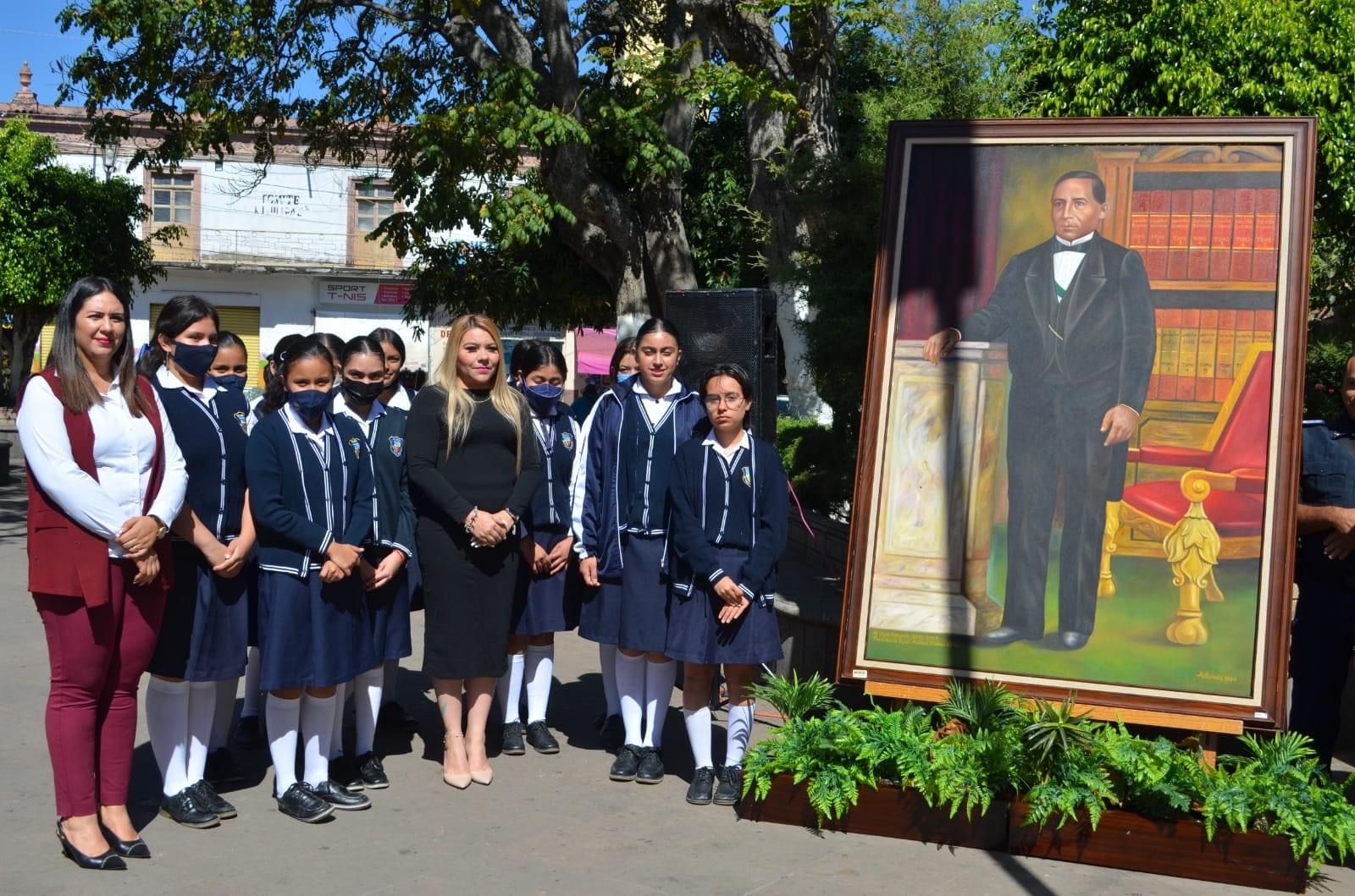Conmemoran en Jacona el 217 aniversario del Natalicio de Don Benito Juárez García