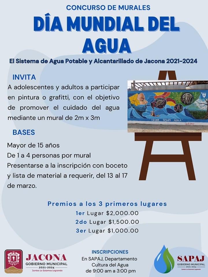 SAPA Jacona invita a Concurso de Murales para promover el cuidado del agua