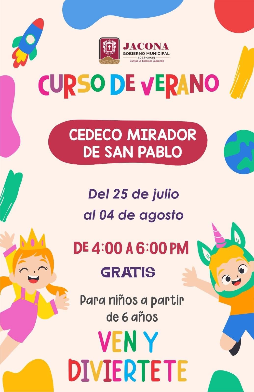 Inicia Curso de Verano en el CEDECO San Pablo