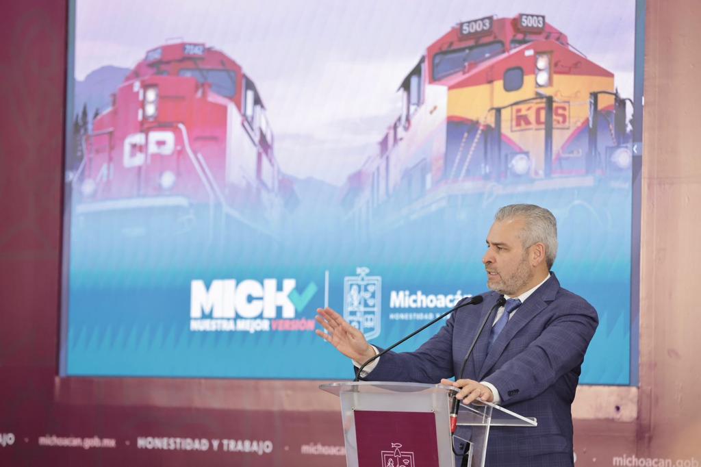 Empresa ferroviaria acuerda inversiones en Michoacán para fortalecer el desarrollo: Bedolla