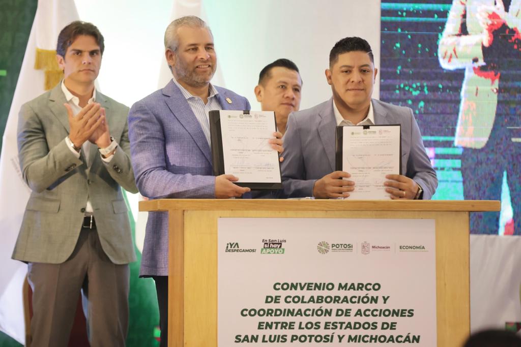 Michoacán y SLP, estrechan lazos para el desarrollo económico y logístico de la región Bajío