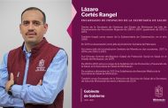 Designa Bedolla a Lázaro Cortés Rangel encargado del despacho de la Secretaría de Salud