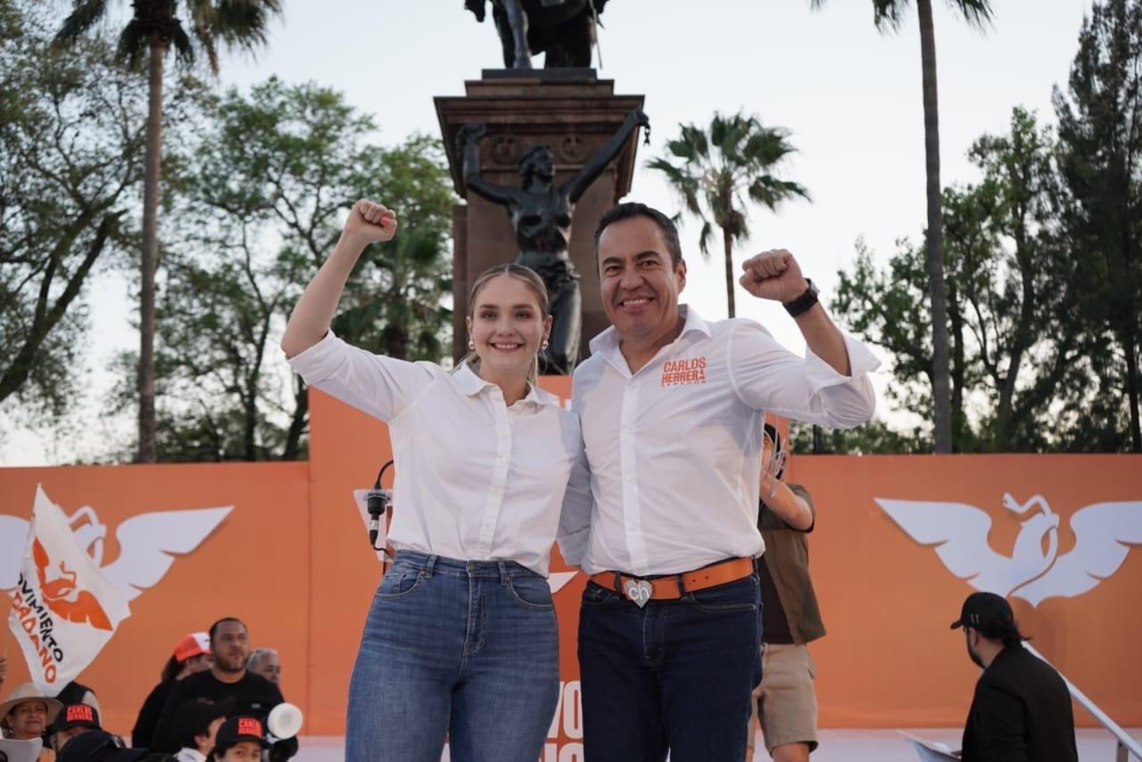 Trazando un nuevo camino arranca campaña electoral rumbo al senado, Carlos Herrera y Michelle Garibay
