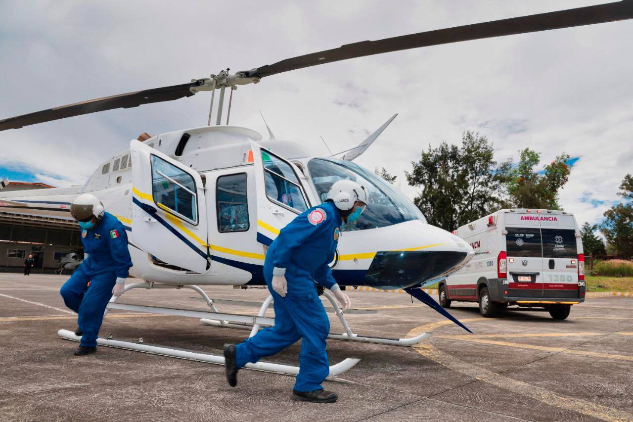Con dos ambulancias aéreas se cuida a los michoacanos y turistas en Semana Santa