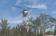 Envían helicóptero con helibalde para combatir incendio forestal en Chilchota