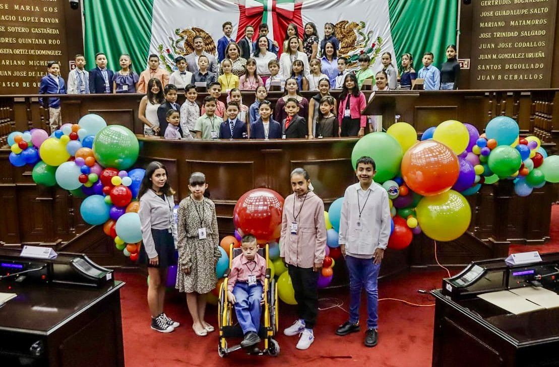 *Desde el Parlamento Infantil 2024, niñas y niños buscan un mejor Michoacán*