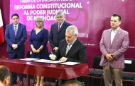 Jueces y magistrados por voto popular; Bedolla firma iniciativa de reforma al Poder Judicial