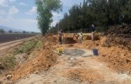 Construyeron drenaje sanitario en el predio Los Pozos