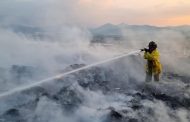 Controlan incendio en el relleno sanitario en un 80%