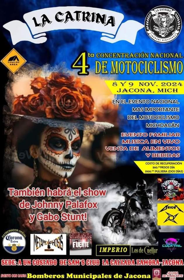 Todo listo para la Gran 4a. Concentración Nacional de Motociclismo, “La Catrina