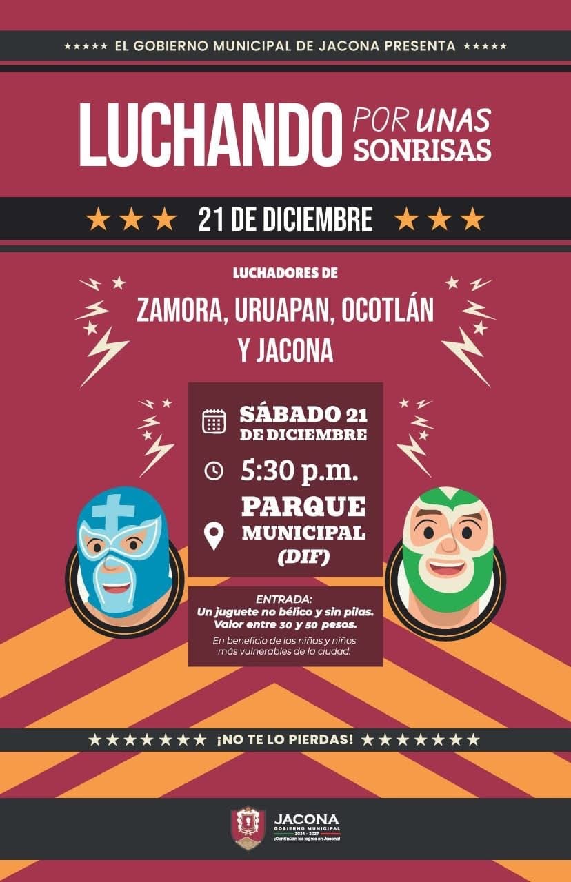 Sensacional función de Lucha Libre, “Luchando por unas Sonrisas”