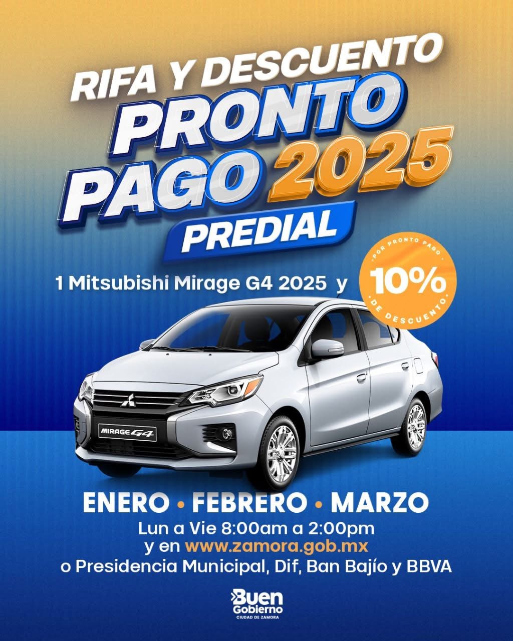 Inicia en Zamora campaña pronto pago del predial 2025 con atractivos beneficios