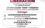 Gobierno de Jacona informa acerca del Trámite de Liberación de Cartilla del Servicio Militar: