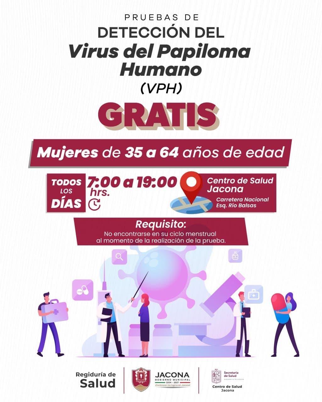 Gobierno de Jacona y Centro de Salud invitan a las mujeres entre 35 y 64 años a realizar pruebas de VPH