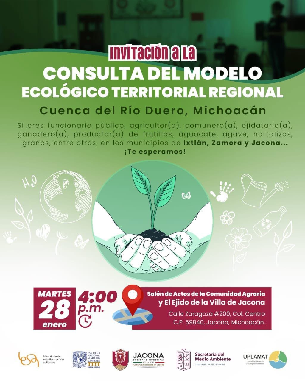 Someterán en Jacona a consulta pública el programa de ordenamiento ecológico regional del Río Duero