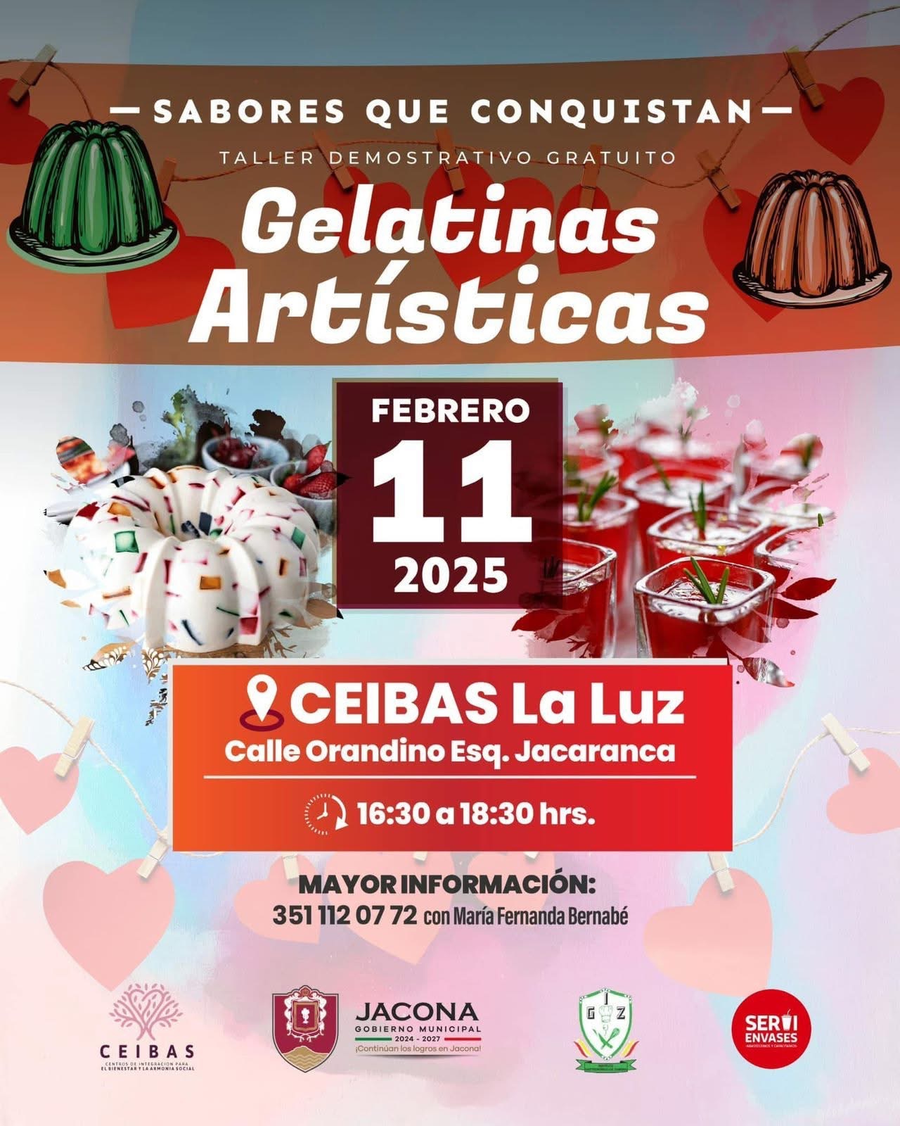 Invitan a la población a participar en Taller de Elaboración de Gelatina Artistica