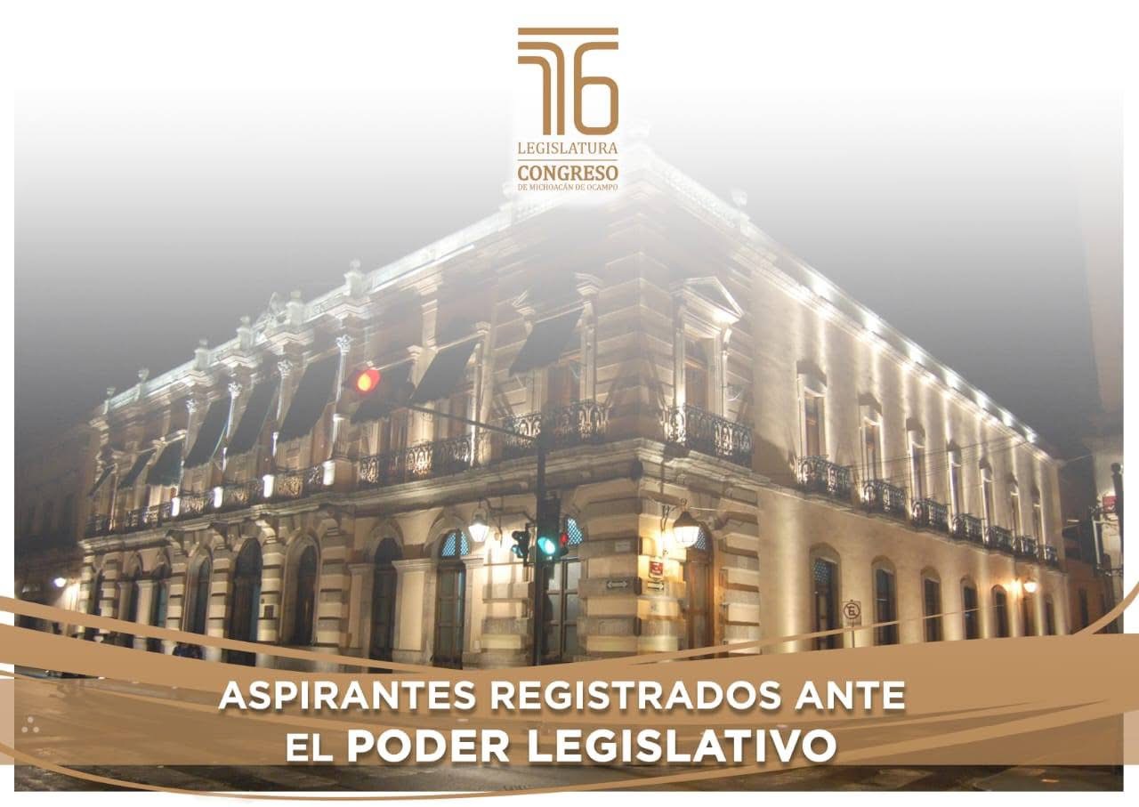 Poder Legislativo publica lista de aspirantes al Poder Judicial de Michoacán que avanzarán a la tercer etapa del proceso selectivo