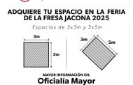 ¡Disponibles aún espacios para el área comercial de la Feria de la Fresa Jacona 2025!