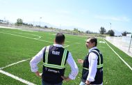 Carlos Soto Superviso la Construcción de la Nueva Cancha de Futbol 7 en la Unidad Deportiva Poniente