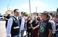 Carlos Soto supervisó la obra de pavimentación de la calle Vicente Guerrero en El Sauz de Abajo
