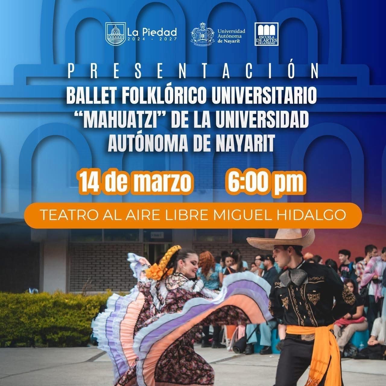 CONTINÚA EL IMPULSO A LA CULTURA EN LA PIEDAD: PRESENTACIÓN DEL BALLET FOLKLÓRICO UNIVERSITARIO MAHUATZI
