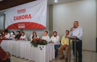 Asiste Isidoro Mosqueda a Asamblea de Morena con Carlos Torres Piña