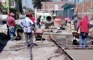 La obra de mejoramiento integral de la calle Vicente Guerrero en Romero de Guzmán registra un avance del 80 por ciento