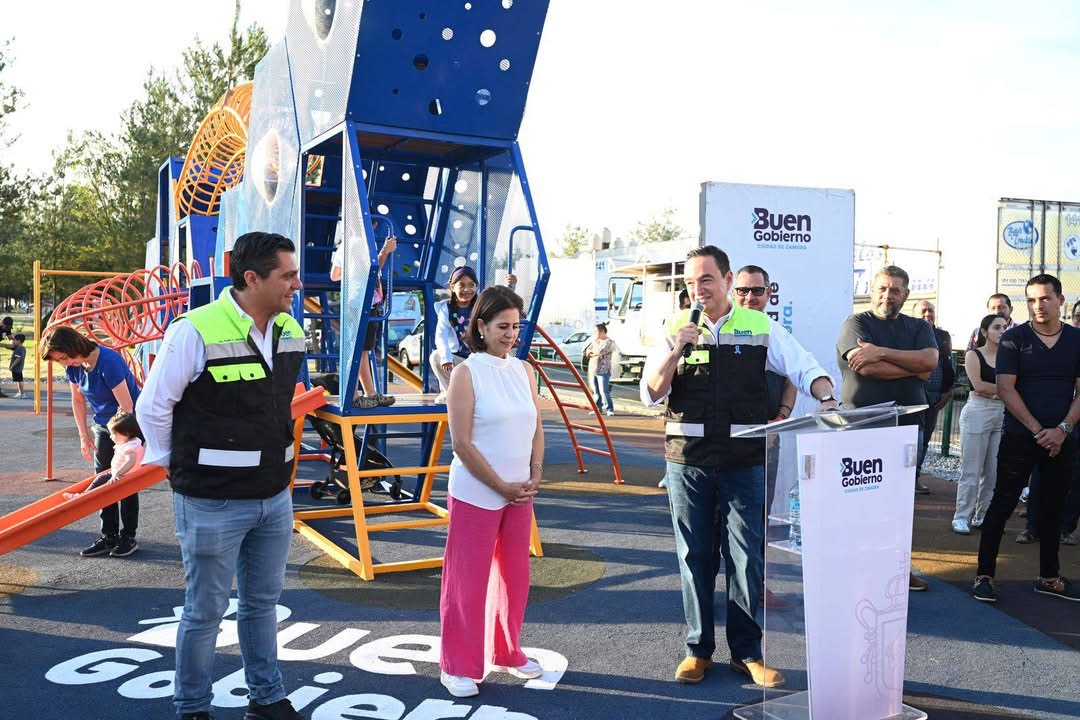 Carlos Soto inauguró el nuevo parque infantil en Monte Olivo