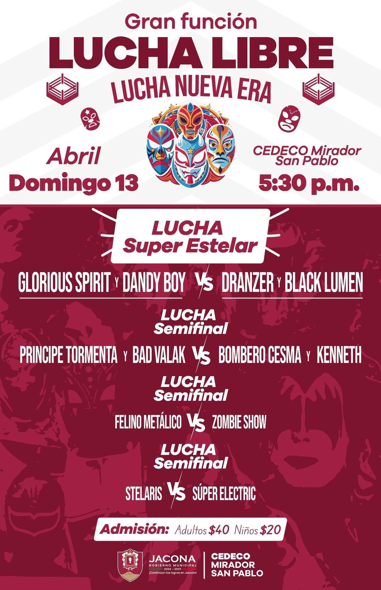 ¡Grandiosa función de Lucha Libre en Jacona!
