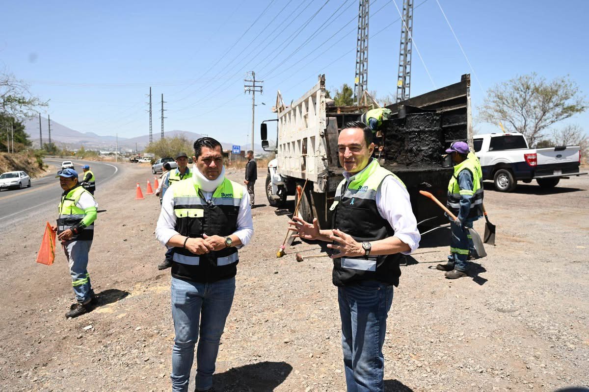 Carlos Soto Supervisó las Acciones de Bacheo en el Libramiento Norte