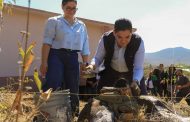 Coloca Arturo Hernández, primera piedra de módulo de aulas en el Telebachillerato del Valle de Guadalupe.