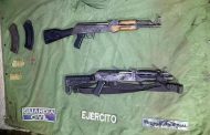 SSP y Defensa aseguran fusiles, cartuchos y equipo táctico, en Buenavista
