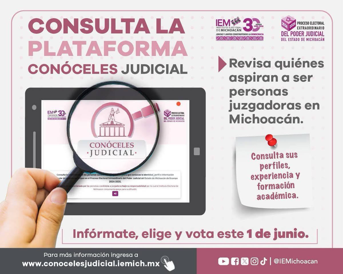 Consulta el perfil de quienes aspiran a impartir justicia en Michoacán