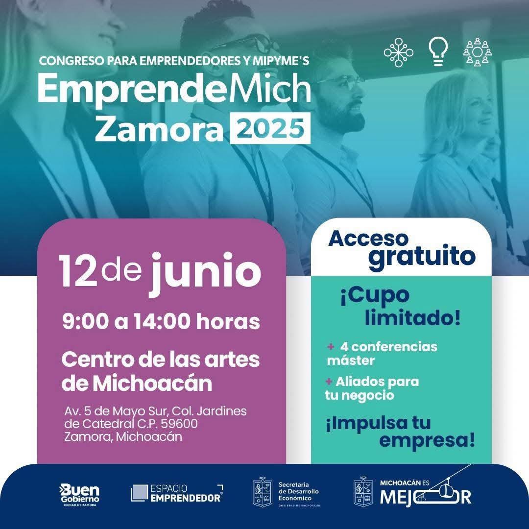 Zamora será sede del Congreso de Emprendedores “EmprendeMich”
