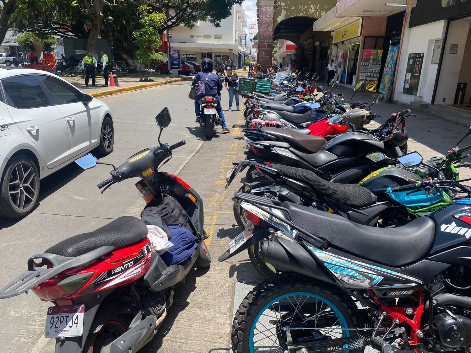 Delimitarán nuevamente espacios para ubicar motocicletas en zona centro