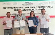 El Gobierno de Jacona firmó el convenio de colaboración para la gestión y regularización del suelo, en sus diversos tipos y modalidades, con el Instituto Nacional del Suelo Sustentable (INSUS).