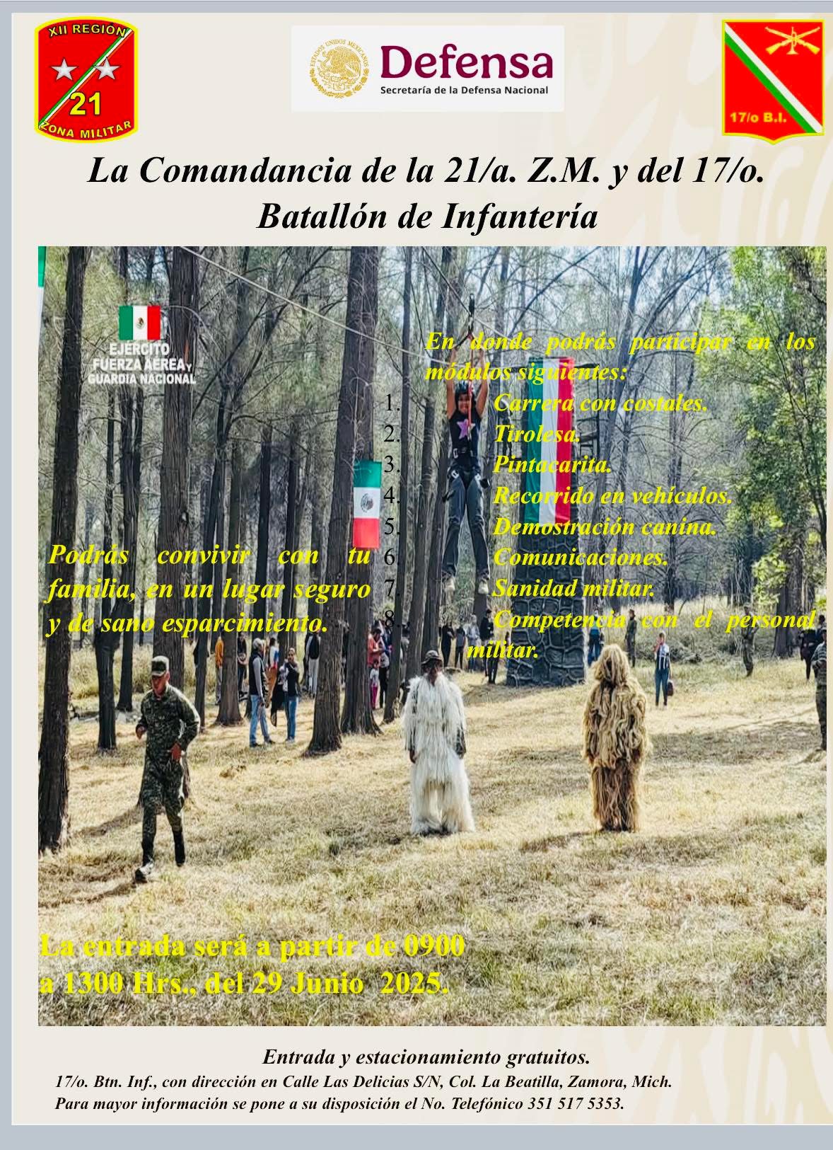 Ven a disfrutar de un día lleno de diversión y aprendizaje con la Defensa Nacional