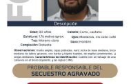 Publican Gobierno de Michoacan y FGE cédula de recompensa para la detención de William Edwin Rivera Padilla, el Barbas, por su posible participación en el delito de secuestro agravado