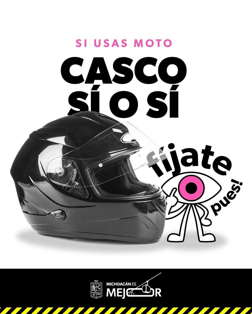 ¡Usar casco puede salvar tu vida! SSM llama a prevenir accidentes en moto