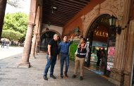 Supervisa Carlos Soto rehabilitación del portal Amado Nervo en el centro histórico