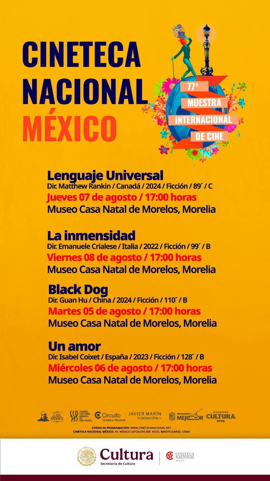 ¡Cine gratis en Morelia! Secum te invita a la 77 Muestra Internacional de Cine