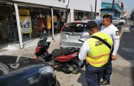 Implementan operativo para evitar que motocicletas se estacionen en lugares prohibidos