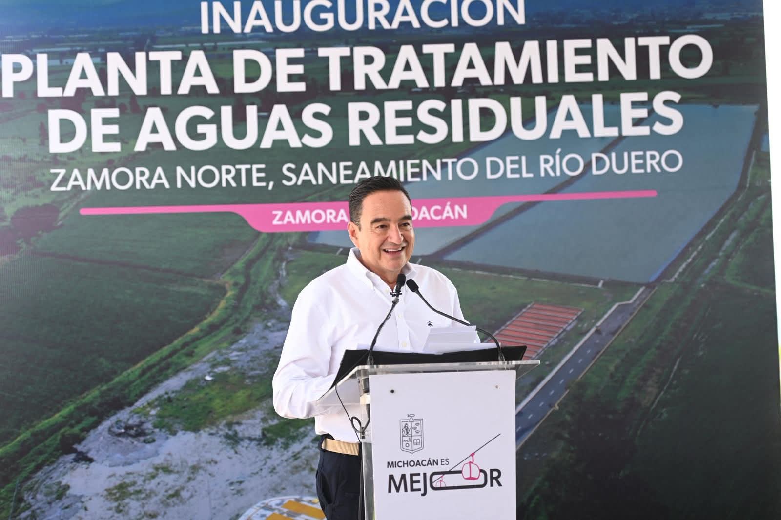 Inauguran Planta de Tratamiento de Aguas Residuales Zamora Norte