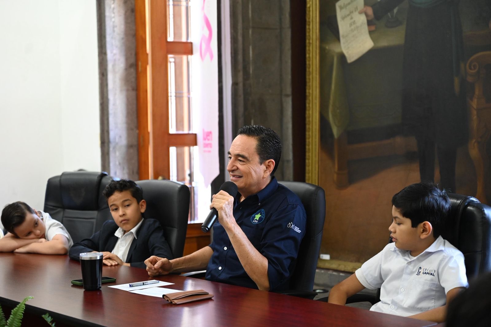 Carlos Soto recibió a escolapios del Colegio Capital